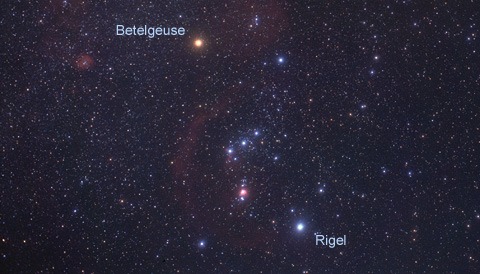 Orion Betelgeuse Rigel