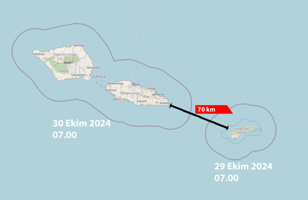 samoa adaları zaman farkı